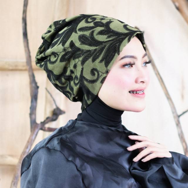 Turban instan etnik, hijab instan, hijab style turban dewasa