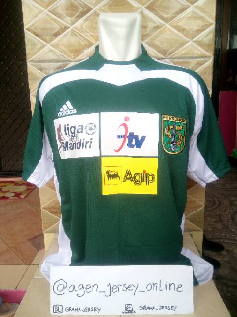Jersey Persebaya Agip Bank Mandiri JUARA 2004 Home Retro Grade Original