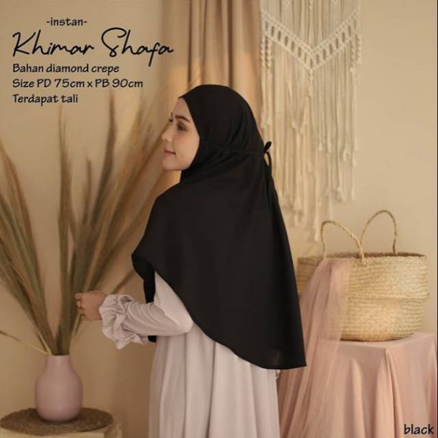 KHIMAR INSTAN SHAFA / KHIMAR TALI POLOS MURAH