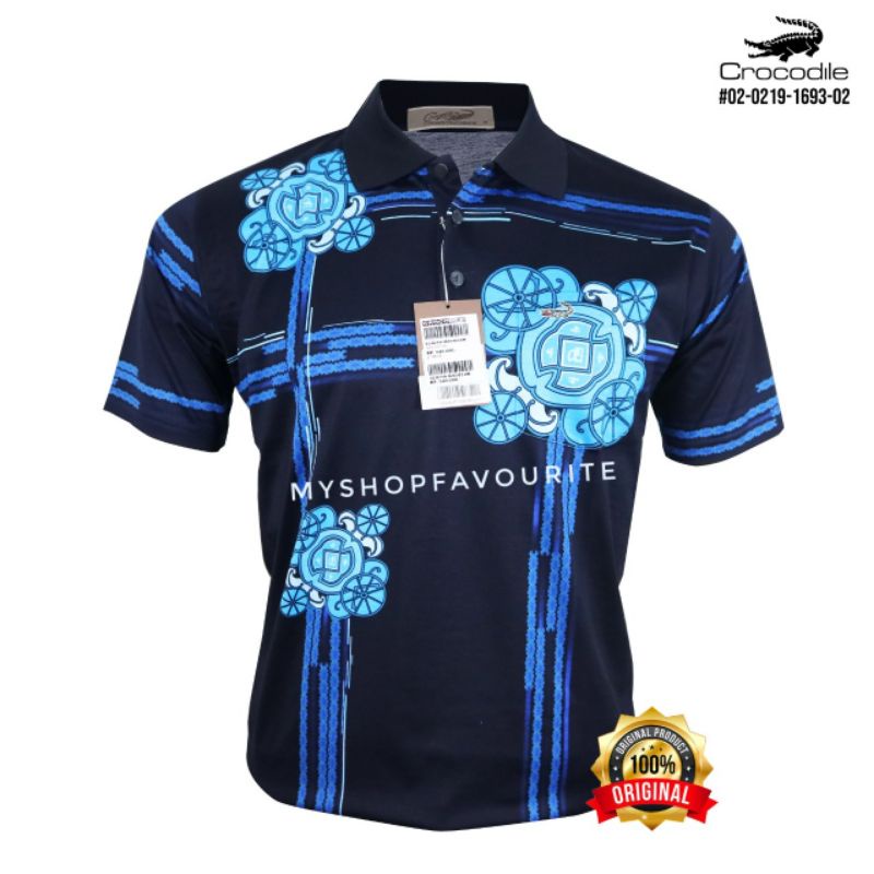 Kaos Pria Berkerah Crocodile Platinum Crocodile Diamond 1693 Biru