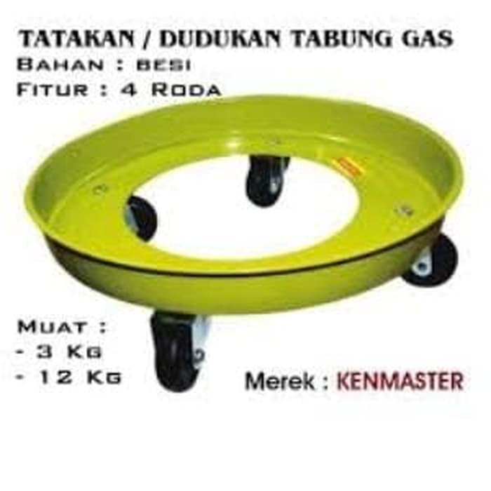 Tempat Besi Tabung Gas Roda KENMASTER Tatakan Besi Tabung Gas Roda***TOP