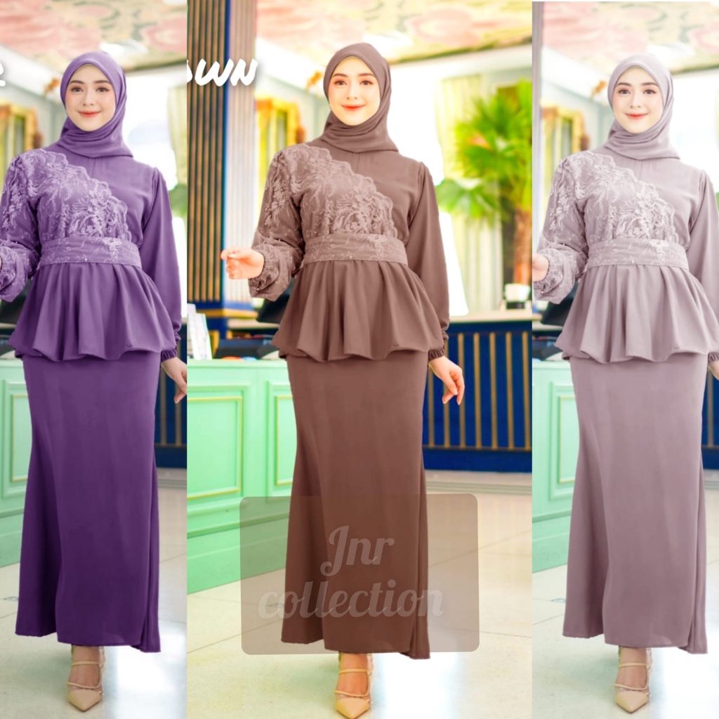 Gamis Terbaru Brukat Mewah CAROLLA Gamis Tile Size M L XL XXL Dress Kondangan  Gamis Remaja Kekinian 2022 Gamis Pesta Mewah Elegan