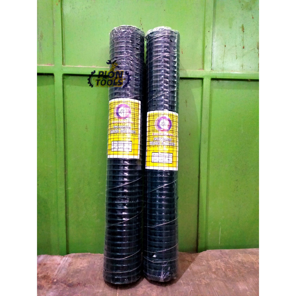 KAWAT LOKET PVC HIJAU 3/4" 3 kg ram wire mesh 3/4 inch