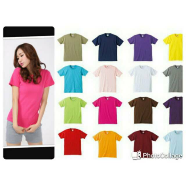 Kaos polos cewek/ baju polos unisex/ kaos o neck / t shirt polos