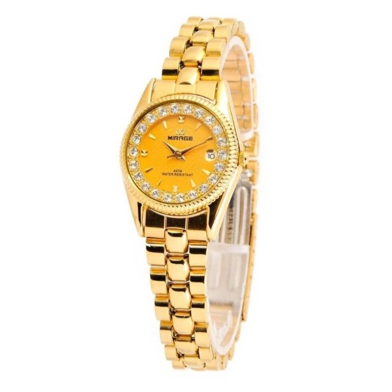 JAM MIRAGE WANITA MIRAGE 1580L ORIGINAL_WATER PROFF permata rx Gold 1580L pH