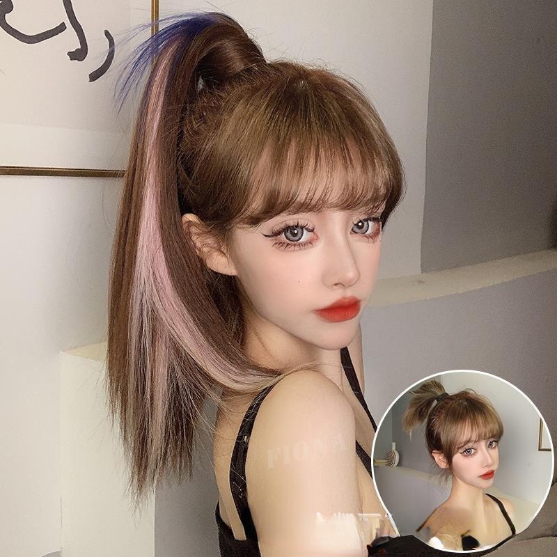 Rambut Palsu Model Panjang Lurus Dengan Velcro