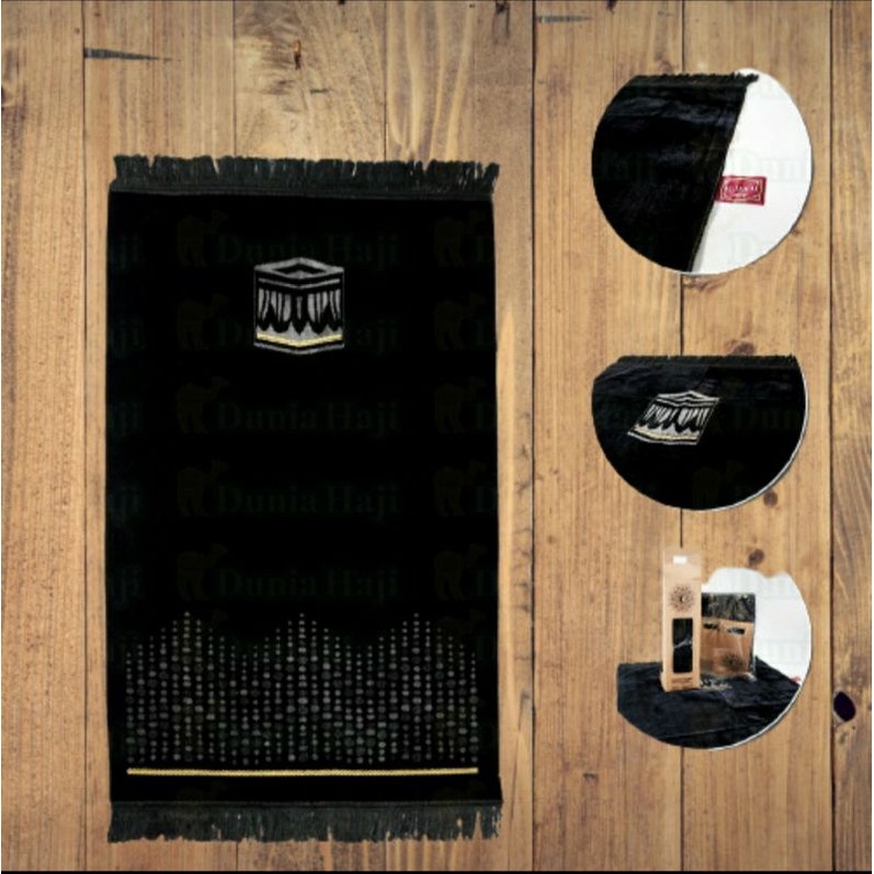 Sajadah Turki Parfume Wangi Sajadah Hitam Tebal Halus Free Box & Tasbih