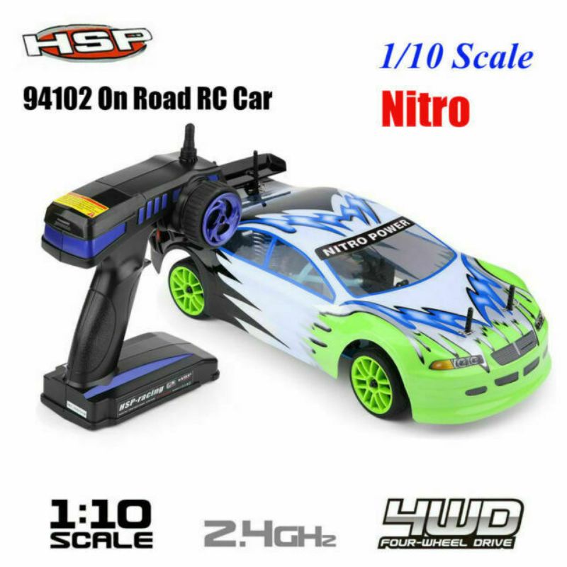 HSP 1/10 Nitro Power Buggy Onroad Rally 4WD RC Cars 94122 Engine 2.4Ghz