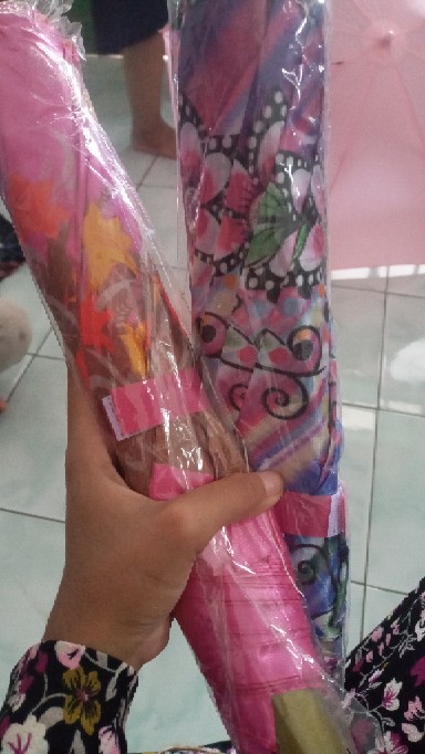 Payung Lipat 2 Saten Kembang