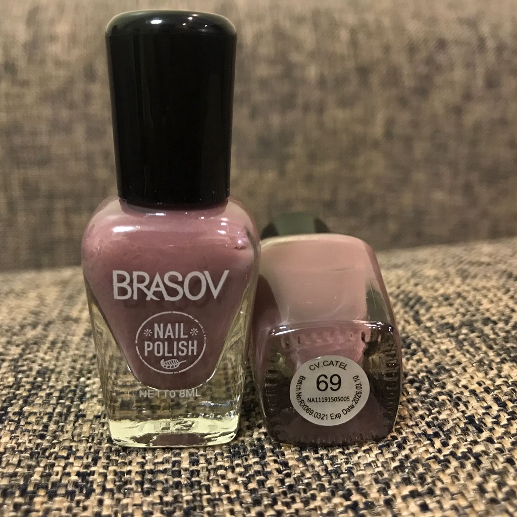 Kutek Brasov Nude Halal Murah 8ml | Cat Kuku Nail Polish 8ml BPOM