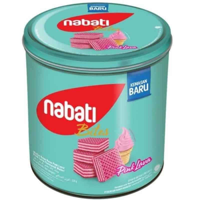 Nabati Bites Wafer Kaleng Richeese dan Pink Lava dan  Chocolate