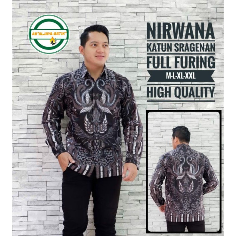 Kemeja Batik Lengan Panjang NIRWANA Batik Pria Lapis Furing Terbaru Batik Lengan Pendek Pria