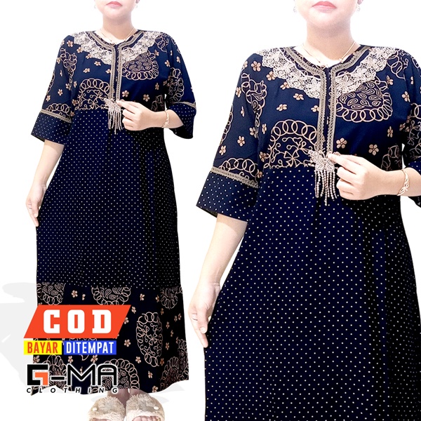 DASTER ARAB RENDA SEKDRESS | DASTER TANGAN 3/4 RESLETING DEPAN ( BUSUI )-1