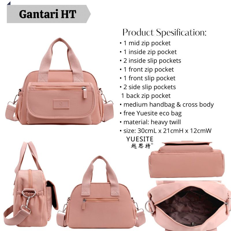 TAS WANITA YUESITE GANTARI 2FUNGSI TENTENG SELEMPANG IMPORT BESAR