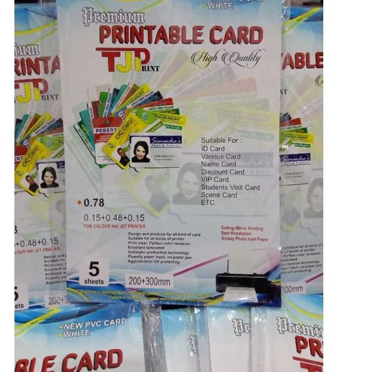 

#Sale Bahan ID Card Card 5 Sheet/Kertas PVC Kualitas Bagus Tebal 0,78/Grosir 65 ↕