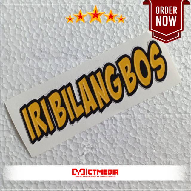 

Stiker Iri Bilang Bos Ritrama Cutting Laminasi Glossy Min. Order 20 ribu