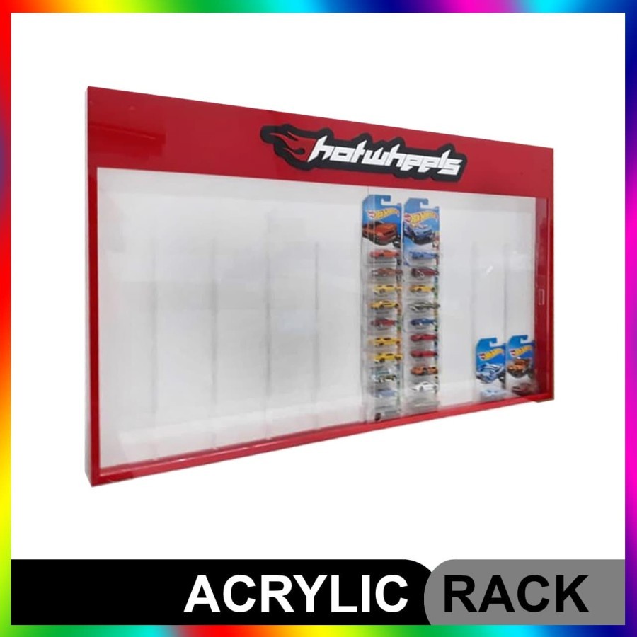 Rak Hotwheels Blister Premium/Car Culture 100 Header BOX LOGO - Merah