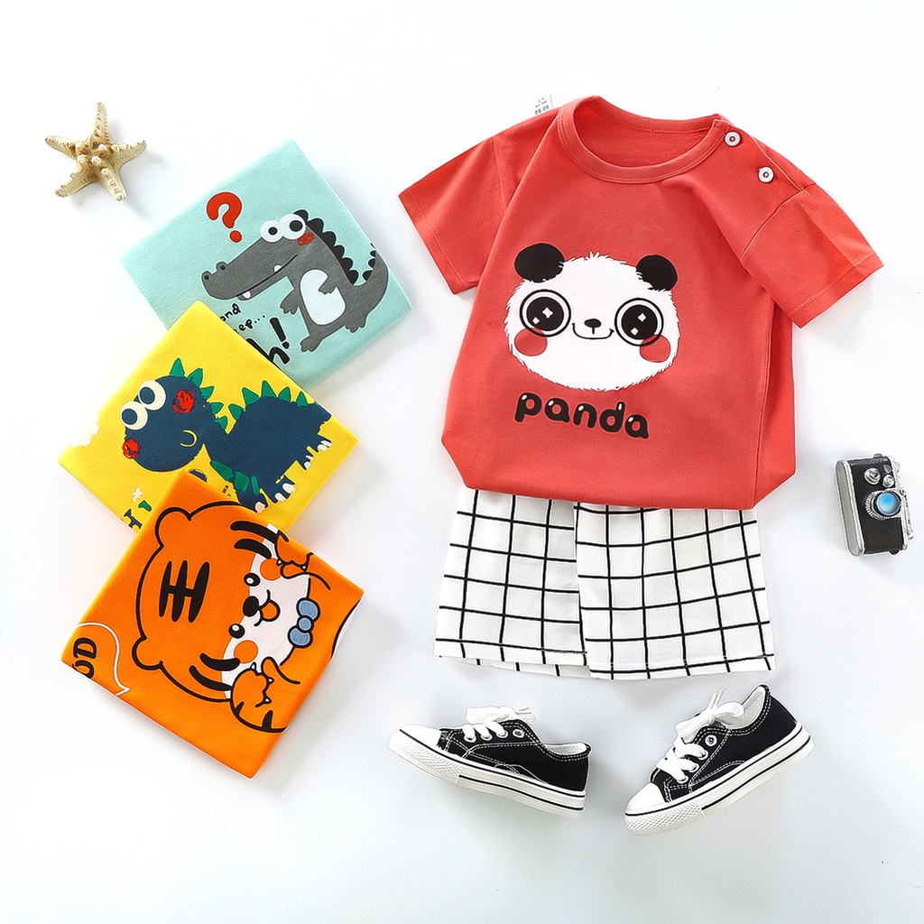 Setelan baju bayi laki laki setelan Anak Kaos Lengan Celana pendek baju anak laki laki baju bayi perempuan stelan bayi stelan anak 0-4 tahun setelan bayi stelan bayi laki laki zh