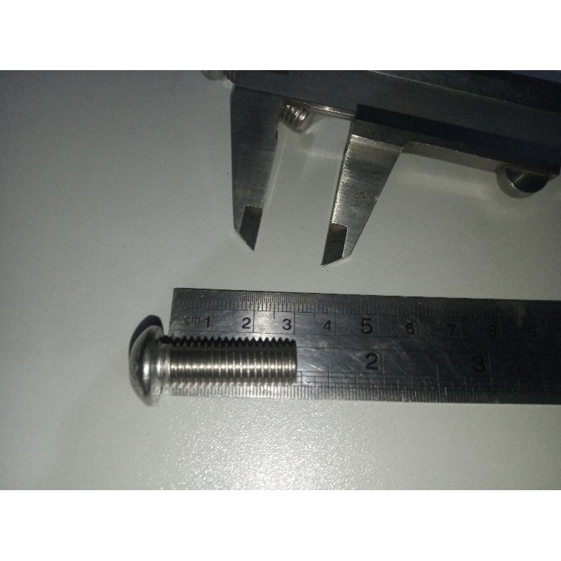 button L M10 x 30 (3cm) stainless 304 A2-70