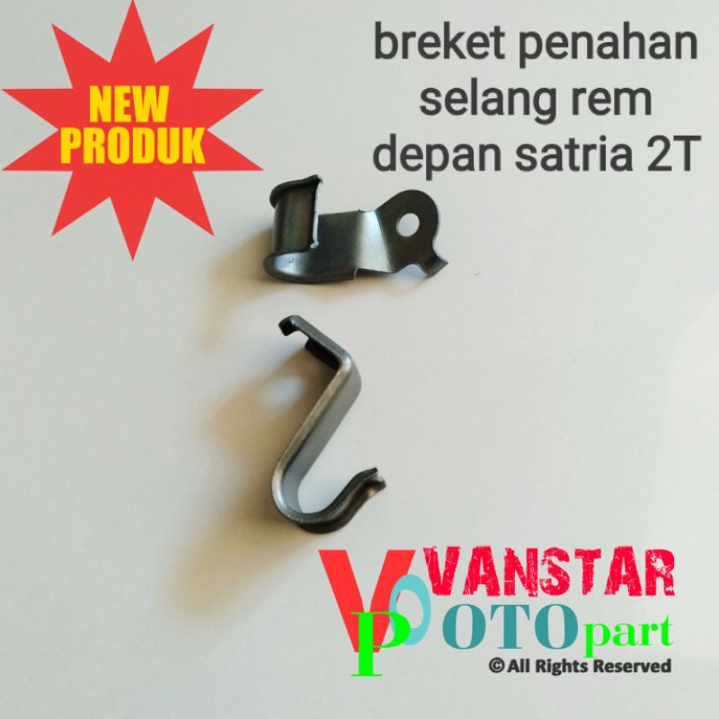 bracket breket penahan selang rem depan satria 2 tak atas bawah