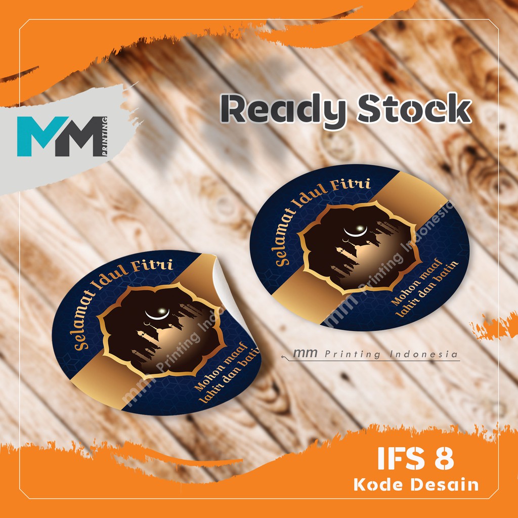 [20pcs]Stiker Idul Fitri/Stiker Lebaran/Stiker ucapan selamat hari raya-IFS 8 (Isi 20pc)