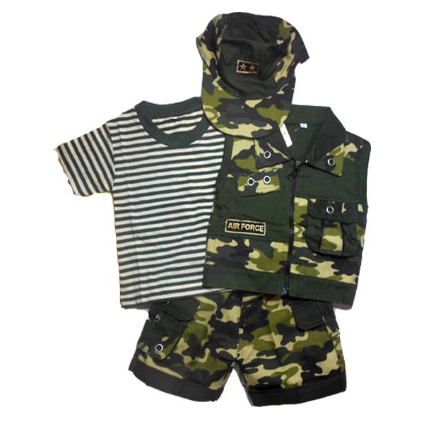 Baju Anak Tentara Setelan Tentara Anak - Cool Army Big Size