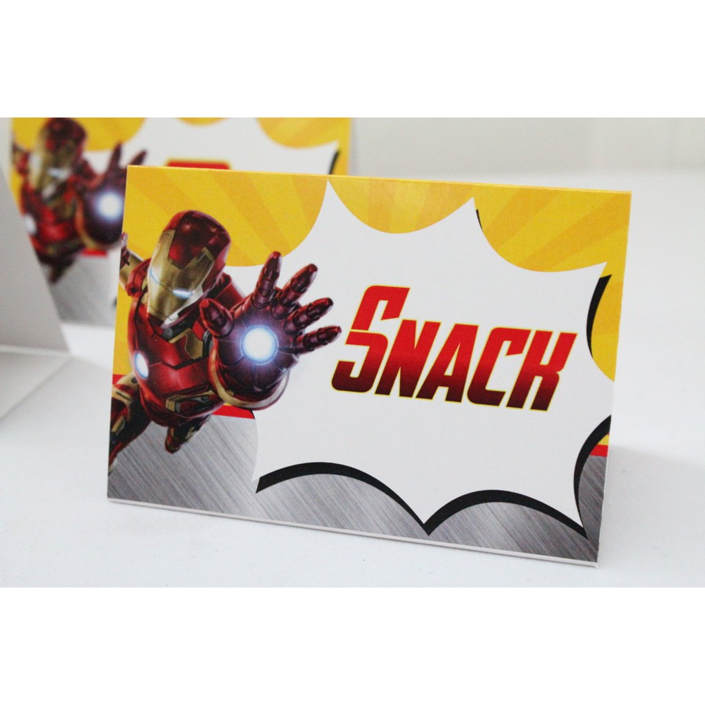 

Food Label / Label Makanan Custom Karakter Ironman