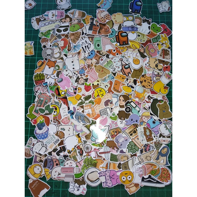 [102 pc STICKER] [50 pc STIKER] RANDOM | STICKER GLOSSY AESTHETIC | STICKER TUMBLR | STIKER HP | STIKER LAPTOP | STIKER LUCU-1