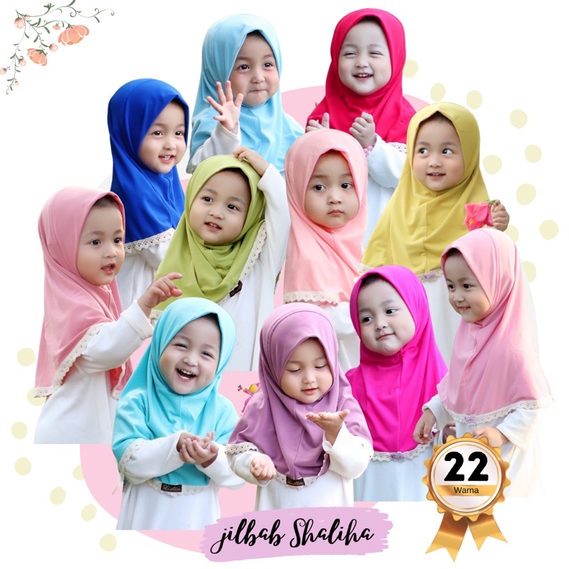 Jual Jilbab anak perempuan murah lucu premium newborn 1 2 3 4 tahun