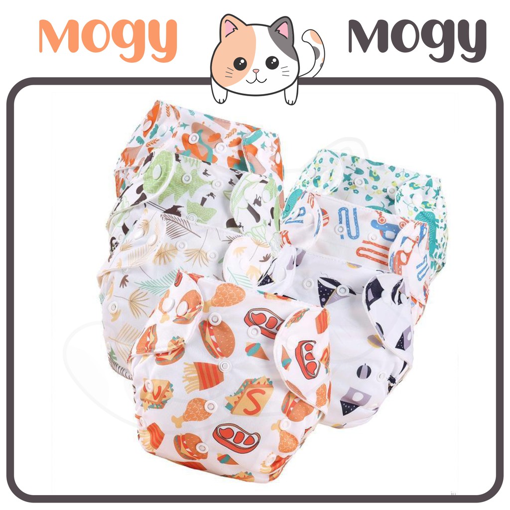 MOGYMOGY PB01 Popok Kain Bayi Kancing Motif Karakter Cloth Clodi Diaper Dapat Dicuci Reusable