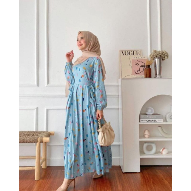 Gamis Milea/Kekinian /LD 110 cm / PB 140 cm / Gamis Rayon Premium / Dress Gamis Rayon Premium / Gami