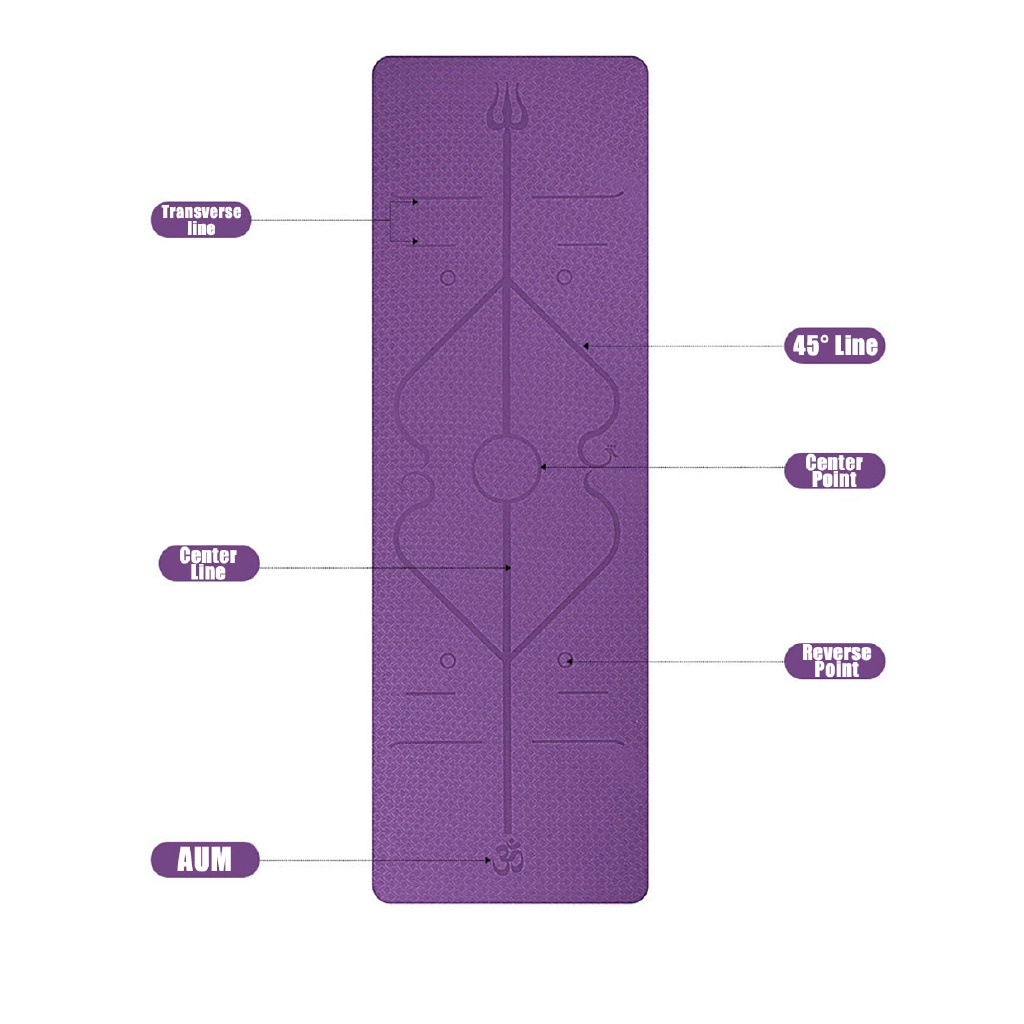 1pc Matras Yoga Bahan Tpe Anti Slip Ukuran 1830x610 X 6mm Untuk Pemula