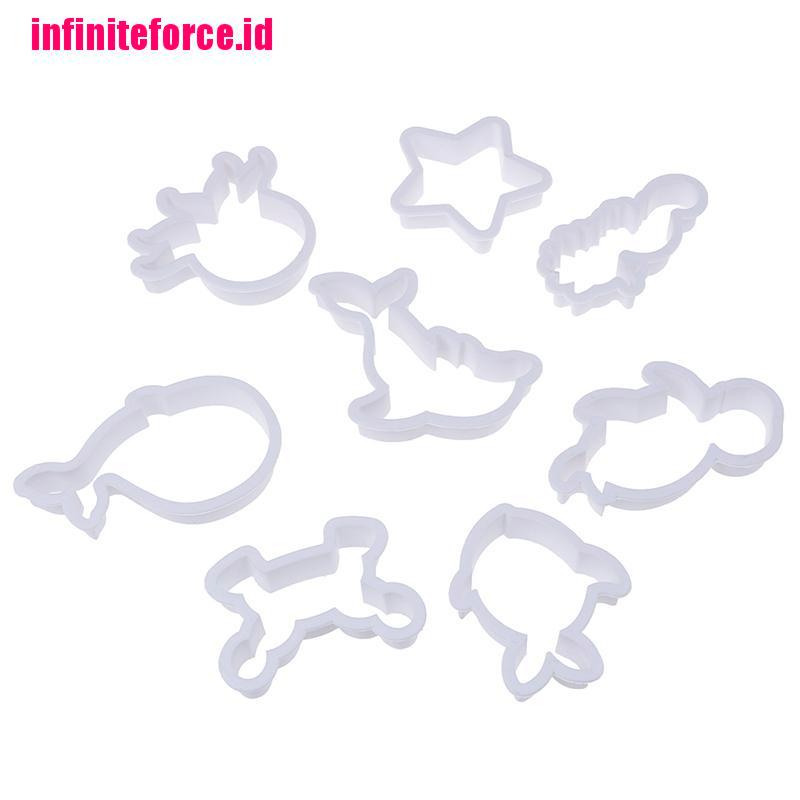 8pcs/set Sea Creatures Cookie Cutter Whale Dolphin Fondant Tool Biscuit Moulds