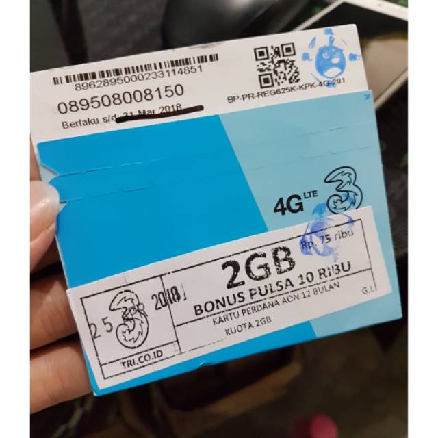Perdana Tri Aon 2Gb + 4Gb 4G | Shopee Indonesia