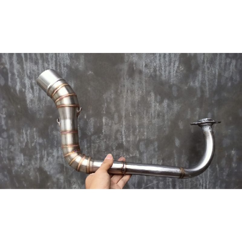 Pipa leher knalpot beat roadrace kolong bawah paten non sambung beat Scoopy Vario fi dm50mm