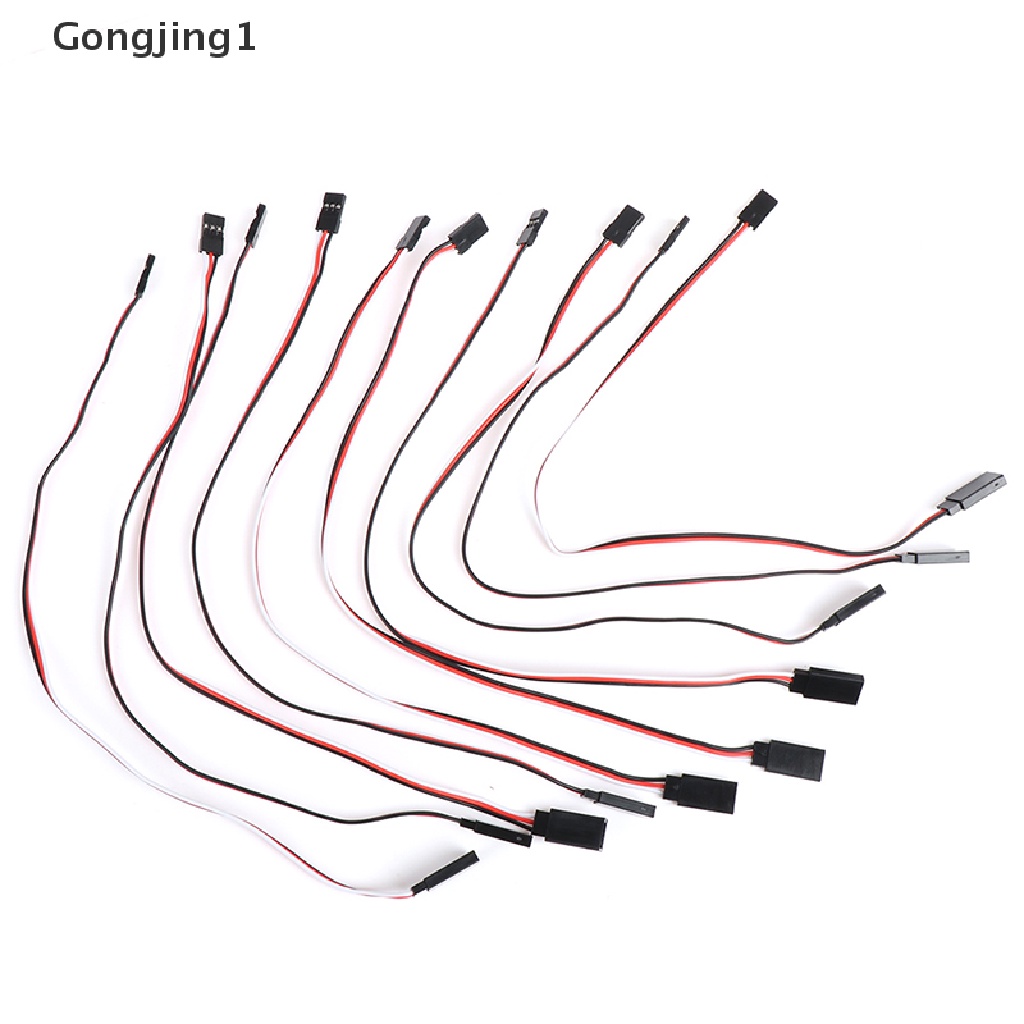 Gongjing1 10Pcs Kabel Extension Servo 30cm Untuk RC Futaba JR Male Ke Female