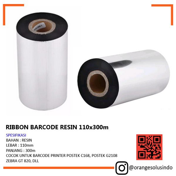 RIBBON RESIN - RIBBON BARCODE RESIN - RIBBON RESIN 110x300 - RIBBON BARCODE WAX RESIN