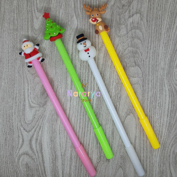 

2x Gel Pen Seri Natal / Gel Pen Karakter / Gel Pen Lucu / Pulpen Lucu / Alat Tulis Sekolah