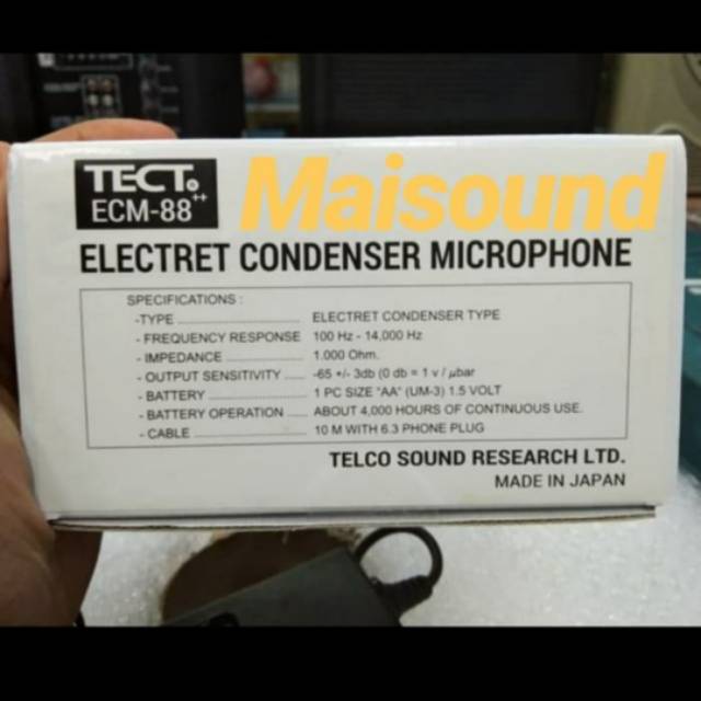 MIC JEPIT CONDENSOR BUAT IMAM TECH ECM 88 TECH ECM88 MADE IN JAPAN JEPANG TECT ECM 88