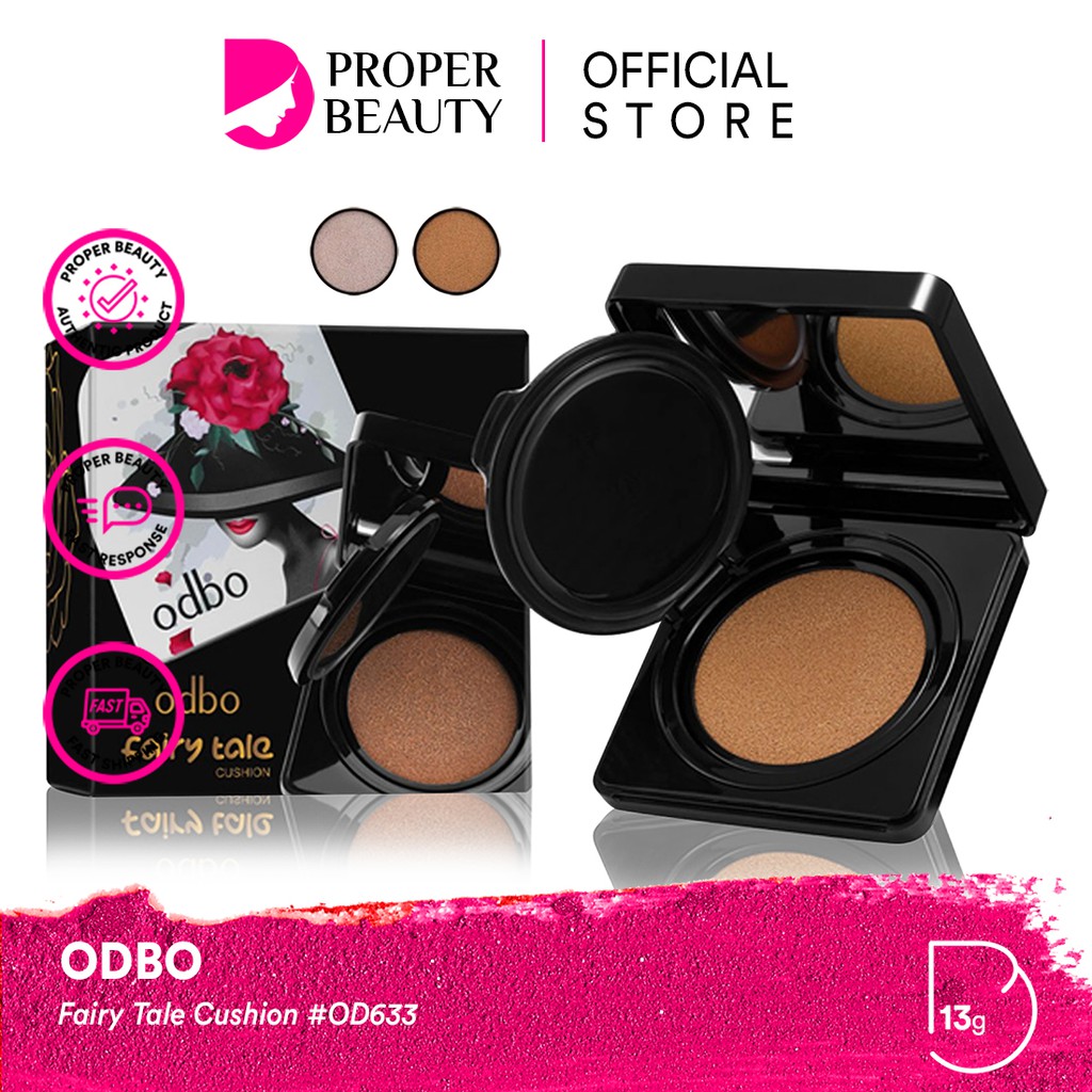 ODBO Fairy Tale Cushion #OD633 Thailand / Free Refill Cosmetic Product Compact Powder Full Coverage