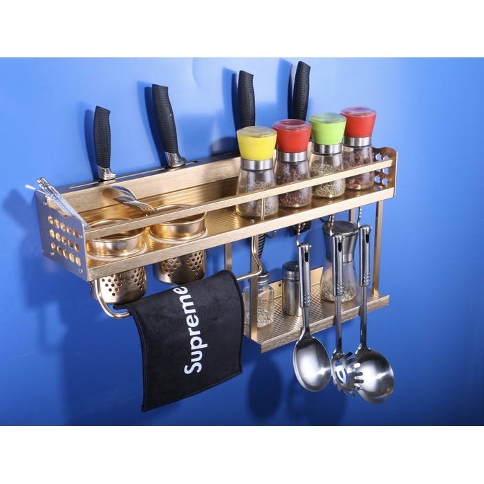 Rak Dapur - Rak Bumbu Dapur Susun Tempat Sendok Gula Garam Tempel Dinding Gantung