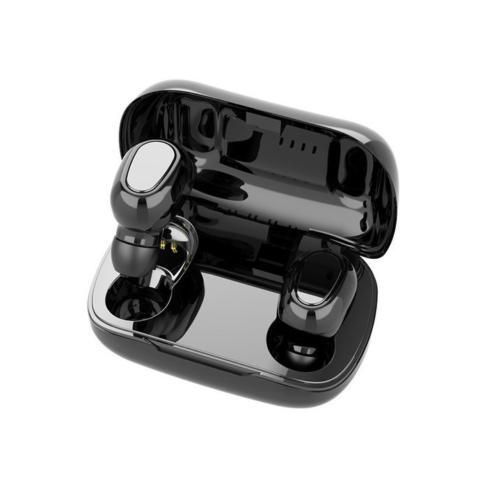Earphone Bluetooth TWS L21 Wireless Bluetooth 5.0 Android IPhone Hitam | True Wireless