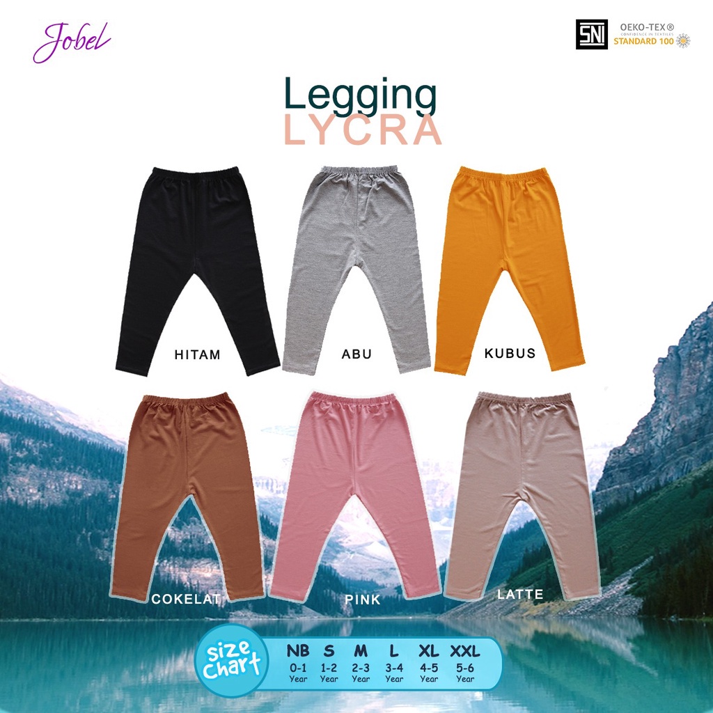 Legging Bayi Celana Panjang Anak Jobel Lycra 0-5 Tahun isi 1 pcs