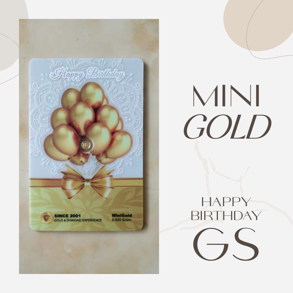 MINI GOLD 0.025 GRAM GIFT SERIES HAPPY BIRTHDAY