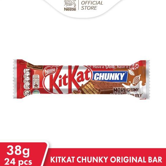 

Jual Nestle Kitkat Chunky Coklat Wafer Original 24X38G Coklat