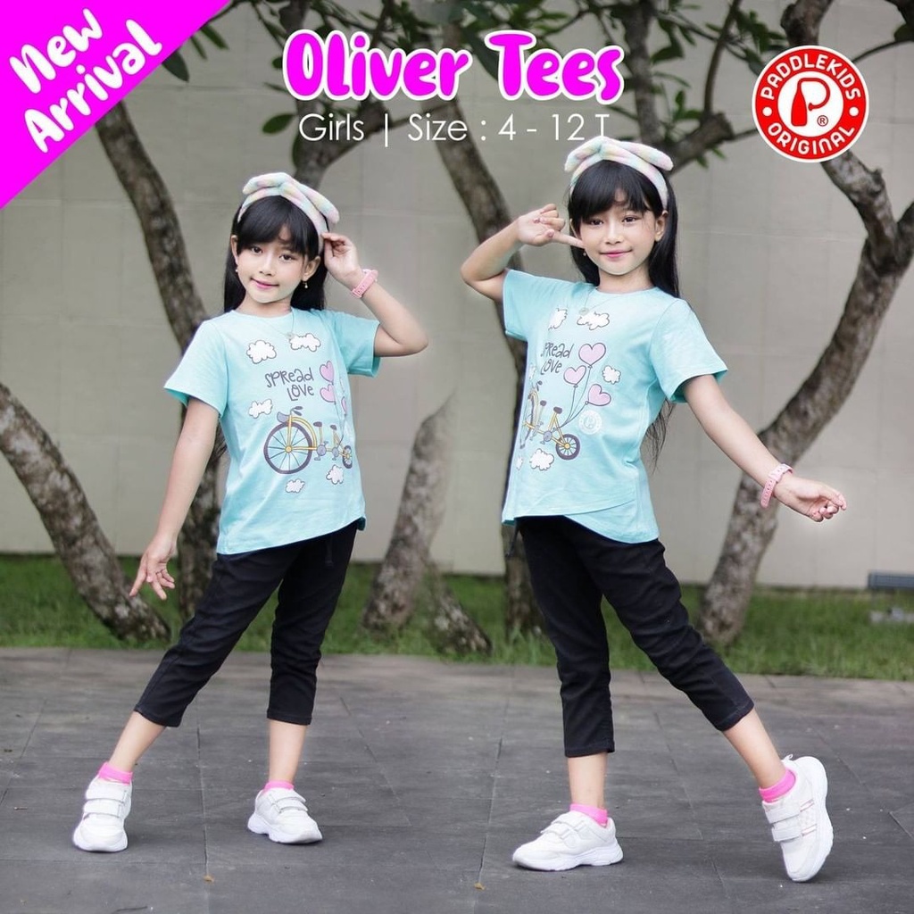 KAOS ANAK PEREMPUAN OLIVER TEE USIA 4-12 TAHUN