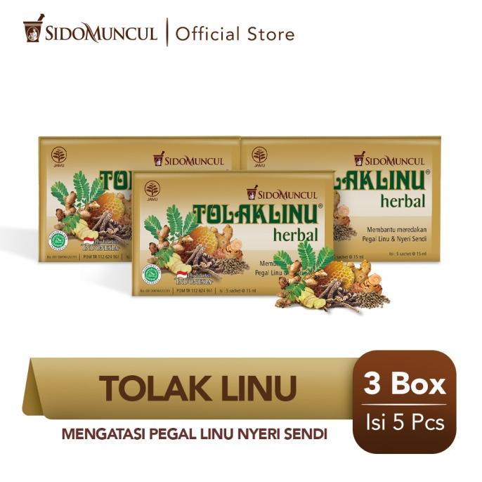 

TERLARIS Tolak Linu Cair Dus 3x5's Herbal Alami - Pegal Linu Nyeri Sendi /OBAT HERBAL ASAM URAT/OBAT HERBAL PELANGSING/OBAT HERBAL KOLESTEROL/OBAT HERBAL DIABETES