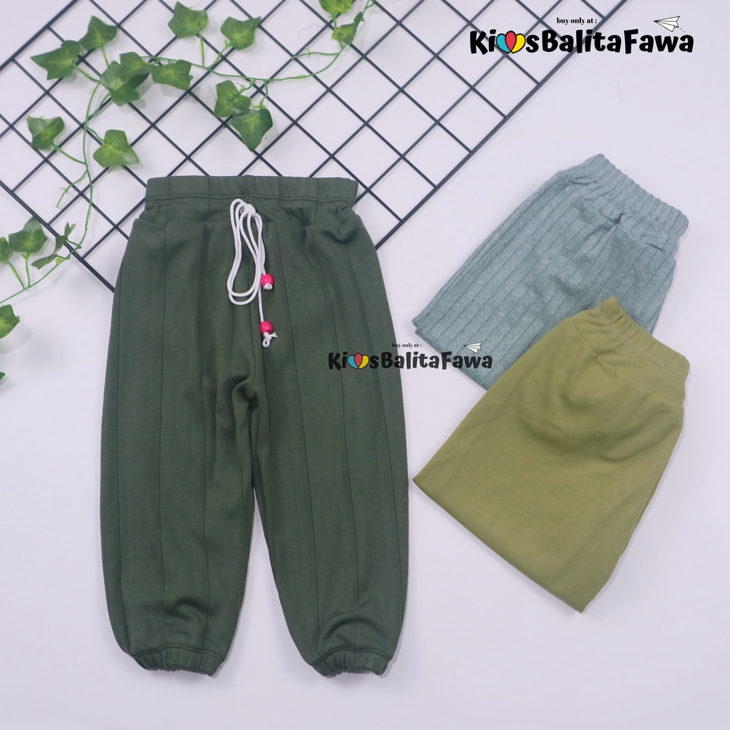 Jogger Molly Uk 1-2 Tahun / Pants Celana Panjang Anak Perempuan Laki Laki Panjang Murah Polos Import