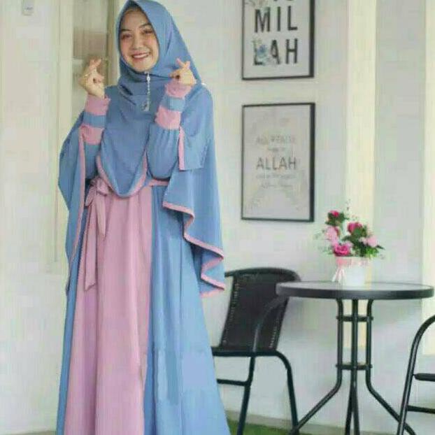 kamila syari/satu set gamis & jilbab