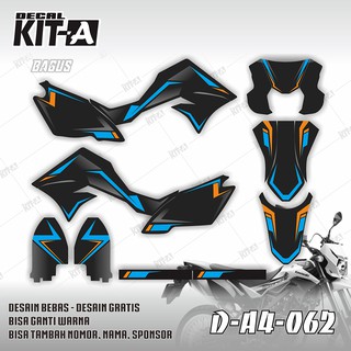 Decal Stiker Motor  KLX  BF 150 Motif  Tribal Dayak Orange 